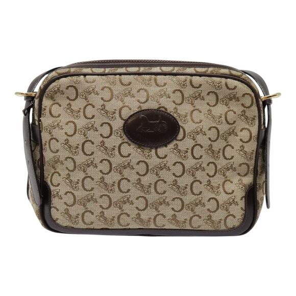 CELINE C Macadam Canvas Shoulder Bag Brown - Picture 2 of 13